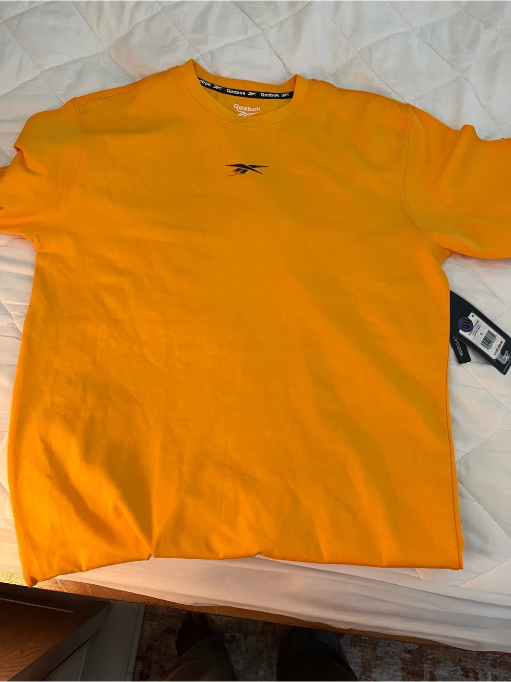 Reebok Men’s Short-Sleeve Crewneck T-Shirt in Bright Orange